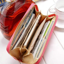 Load image into Gallery viewer, Elegant PU Leather Pink Bowknot Women Long Wallet Fashion Color Purse Phone Card Holder Women Trendy Large Capacity Long Purse

