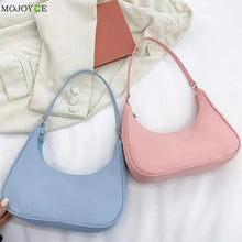 Load image into Gallery viewer, Elegant Pure Color Shoulder Underarm Bags, Casual Ladies Zipper Small Purse Top-handle Handbag For Ladies And Girls
