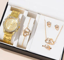 Load image into Gallery viewer, Elegant Rose Gold Watch Ensemble
