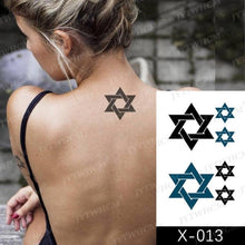 Load image into Gallery viewer, Elegant Small Waterproof Temporary Tattoo Sticker Makeup Flame Finger Black Square Rose Flower High Quality Design For Womens
