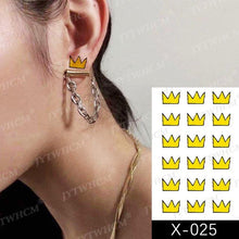 Load image into Gallery viewer, Elegant Small Waterproof Temporary Tattoo Sticker Makeup Flame Finger Black Square Rose Flower High Quality Design For Womens
