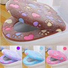 Load image into Gallery viewer, Elegant Soft And Comfortable Toilet Seat Cover Warm Waterproof Bathroom Bathroom Covers Bright Colors
