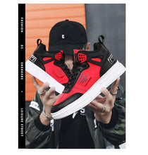 Load image into Gallery viewer, Elegant Sport Men's Sneaker Trend High Top Platform Shoes Spring Vulcanized Shoes Leather Casual Sport Fashion Flat Low Top Sneaker Lace-up Modern Design
