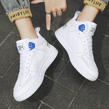 Load image into Gallery viewer, Elegant Sport Men's Sneaker Trend High Top Platform Shoes Spring Vulcanized Shoes Leather Casual Sport Fashion Flat Low Top Sneaker Lace-up Modern Design
