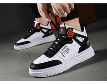 Load image into Gallery viewer, Elegant Sport Men's Sneaker Trend High Top Platform Shoes Spring Vulcanized Shoes Leather Casual Sport Fashion Flat Low Top Sneaker Lace-up Modern Design
