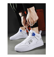 Load image into Gallery viewer, Elegant Sport Men's Sneaker Trend High Top Platform Shoes Spring Vulcanized Shoes Leather Casual Sport Fashion Flat Low Top Sneaker Lace-up Modern Design
