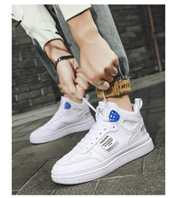 Load image into Gallery viewer, Elegant Sport Men's Sneaker Trend High Top Platform Shoes Spring Vulcanized Shoes Leather Casual Sport Fashion Flat Low Top Sneaker Lace-up Modern Design
