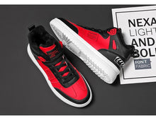 Load image into Gallery viewer, Elegant Sport Men's Sneaker Trend High Top Platform Shoes Spring Vulcanized Shoes Leather Casual Sport Fashion Flat Low Top Sneaker Lace-up Modern Design
