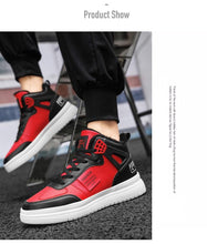 Load image into Gallery viewer, Elegant Sport Men's Sneaker Trend High Top Platform Shoes Spring Vulcanized Shoes Leather Casual Sport Fashion Flat Low Top Sneaker Lace-up Modern Design
