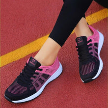 Load image into Gallery viewer, Elegant Sport Womens Sneakers Flats Casual Tennis Shoes Summer Lace-Up Mesh Light Breathable Casual Comfort Non Slip Lightweight Breathable Mesh Athletic Sneakers
