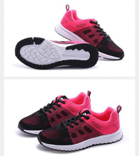 Load image into Gallery viewer, Elegant Sport Womens Sneakers Flats Casual Tennis Shoes Summer Lace-Up Mesh Light Breathable Casual Comfort Non Slip Lightweight Breathable Mesh Athletic Sneakers
