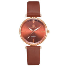 Load image into Gallery viewer, Elegant Style Fashion Womens Watch Luxury Leather Band Analog Quartz Wrist Watch Women Dress Leather Band Thin Minimalist Casual Simple Dress Analog Quartz Wristwatch
