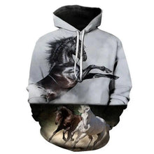 Load image into Gallery viewer, Elegant Sweaty Hoodie Popular Men's And Women's Sweatshirt Highest Value Animal 3D Printing Fashion Pullover Full Size  3D Horse Graphics Print Hoodie for Men Streetwear Casual Fashion Sweatshirt
