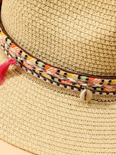 Load image into Gallery viewer, Elegant Tassel Beach Hats For Women Women's Bucket Sun Hat Max Sun Protection Holiday Hats Ladies Sun Hat Summer Straw Hats UV Protection Foldable Travel One Size Hat Modern Summer Fedoras For Party
