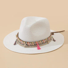 Load image into Gallery viewer, Elegant Tassel Beach Hats For Women Women's Bucket Sun Hat Max Sun Protection Holiday Hats Ladies Sun Hat Summer Straw Hats UV Protection Foldable Travel One Size Hat Modern Summer Fedoras For Party
