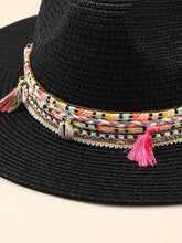 Load image into Gallery viewer, Elegant Tassel Beach Hats For Women Women's Bucket Sun Hat Max Sun Protection Holiday Hats Ladies Sun Hat Summer Straw Hats UV Protection Foldable Travel One Size Hat Modern Summer Fedoras For Party
