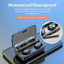Load image into Gallery viewer, Elegant TWS Bluetooth 5.0 Earphones 2200mAh Charging Box Modern Wireless Headphone 9D Stereo Sports Waterproof Earbuds Luxury Headsets With Microphone Wireless Headphones with LED Display Wireless Earbuds with Mic, IPX8 Waterproof Touch Control Headphones
