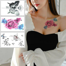 Load image into Gallery viewer, Elegant Waterproof Temporary Butterfly Sticker Tattoo Fake  Halloween Party Tattoo For Woman Girls
