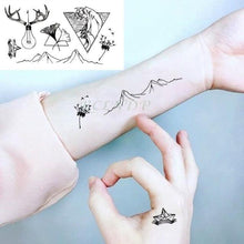 Load image into Gallery viewer, Elegant Waterproof Temporary Tattoo Sticker Cat Fox Flash Tatoo Neck Hand Modern Tattoo Stickers Butterflies Cats For Womens
