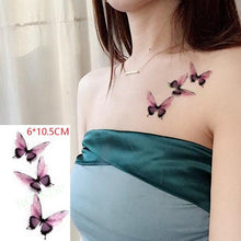 Load image into Gallery viewer, Elegant Waterproof Temporary Tattoo Sticker Cat Fox Flash Tatoo Neck Hand Modern Tattoo Stickers Butterflies Cats For Womens
