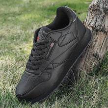 Load image into Gallery viewer, Elegant White Leather Mans Womens Sneakers Summer Lace-Up Trainers Gym Tennis Running Breathable High Quality Sport Women Mesh Wokrout Casual Slip On Flats Sneakers

