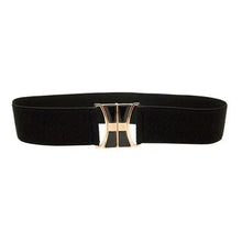 Load image into Gallery viewer, Elegant Wide Fabric Strap  Silver Metal Buckle Belts For Women Trendy Women's Fashion Stretchable Classic Color Belts
