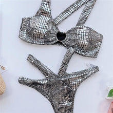 Load image into Gallery viewer, Elegant Women Bandage Swimwear Women Snake Bikini Swimsuit Female Gold Bikini Set Bathing Suit Swim Wear Women Shiny Bikini String Two Pieces Swimsuit Female Swimwear
