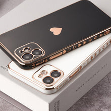 Load image into Gallery viewer, Elegant Women Phone Case For iPhone 13 14 Pro Camera Lens Protection For iPhone 12 11 Pro Max 14Plus Shockproof Case Luxurious Bumper Cute Pattern Women Girls Soft Silicone Shockproof Camera Case
