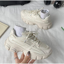Load image into Gallery viewer, Elegant Women's Sneakers Lace Up Thick Platform Casual Shoes Leather Comfortable Walking Footwear Fashion New Lightweight Casual Everyday Walking Fashion Sneakers

