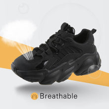 Load image into Gallery viewer, Elegant Women's Sneakers Lace Up Thick Platform Casual Shoes Leather Comfortable Walking Footwear Fashion New Lightweight Casual Everyday Walking Fashion Sneakers
