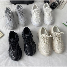 Load image into Gallery viewer, Elegant Women's Sneakers Lace Up Thick Platform Casual Shoes Leather Comfortable Walking Footwear Fashion New Lightweight Casual Everyday Walking Fashion Sneakers
