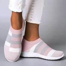 Load image into Gallery viewer, Elegant Women Shoes Espadrilles Knitted Sneakers Women New Flat Shoes Mix Color Casual Walking Shoes Slip-on Sock Shoe Lady Girls Running Shoes Mesh Air Mesh Womens Espadrilles
