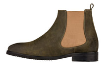 Load image into Gallery viewer, TOTO - K92082 - 3 Inches Taller (Nubuck Army Green) - Chelsea Ankle Boots
