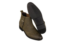 Load image into Gallery viewer, TOTO - K92082 - 3 Inches Taller (Nubuck Army Green) - Chelsea Ankle Boots
