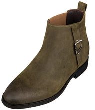 Load image into Gallery viewer, TOTO - K92082 - 3 Inches Taller (Nubuck Army Green) - Chelsea Ankle Boots
