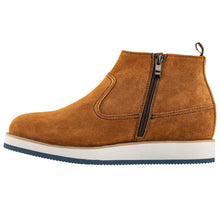 Load image into Gallery viewer, CALTO - Y30023 - 3 Inches Taller (Nubuck Brown) - Zipper Boots
