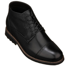 Load image into Gallery viewer, CALTO - Y41083 - 3.2 Inches Taller (Black) - Lace Up Casual Boots

