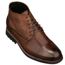 Load image into Gallery viewer, CALTO - Y41084 - 3.2 Inches Taller (Coffee Brown) - Lace Up Casual Boots

