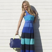 Load image into Gallery viewer, Elisa Leather Handbag -Sapphire
