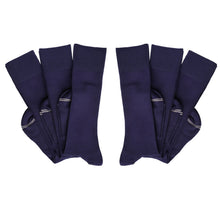 Load image into Gallery viewer, Elton 6-Pack - Navy Dress Socks

