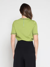 Load image into Gallery viewer, Embellished Chain Link Trim Short Sleeve Top
