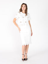 Load image into Gallery viewer, Embroidered eyelet crop top
