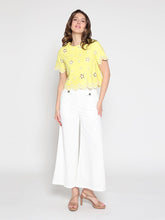 Load image into Gallery viewer, Embroidered eyelet crop top
