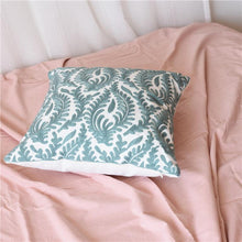 Load image into Gallery viewer, Embroidered Geometric Pillow Cover 100% Cotton Woolen Cushion Cover Modern Nordic Style Pink Blue Pillow Cover For Home Decor Embroidery Cushion Cover Decorative Throw Pillow Cover Geometric Invisible Pillow Cover for Living Room 45X45CM
