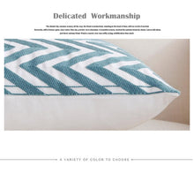 Load image into Gallery viewer, Embroidered Geometric Pillow Cover 100% Cotton Woolen Cushion Cover Modern Nordic Style Pink Blue Pillow Cover For Home Decor Embroidery Cushion Cover Decorative Throw Pillow Cover Geometric Invisible Pillow Cover for Living Room 45X45CM

