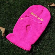 Load image into Gallery viewer, Embroidery Three-hole Balaclava Knit Hat Army Tactical CS Winter Ski Riding Mask Beanie Prom Party Mask Warm Mask Three 3 Hole Balaclava Knit Hat Ski Mask 3-Hole Knit Hat Full Face Cover Balaclava Hats Funny Party Embroidery Beanies Caps
