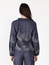 Load image into Gallery viewer, Embroidery Work V-neck Long Sleeve Top
