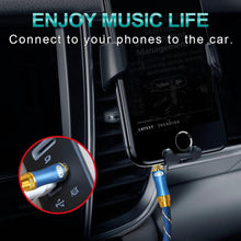 Load image into Gallery viewer, Gold Plated 3.5mm Audio Aux Cable For  Car Headphone Speaker Mobile Phone
