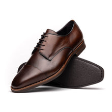 Load image into Gallery viewer, 25-550-CST ENZO Italian Calfskin Cap Toe Chestnut
