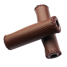 Load image into Gallery viewer, Ergonomic Bike Handle Grips PU Leather Soft Rubber Bicycle Mountain Bike Anti-Slip Handlebar Grips Retro Artificial Leather Handle Grips Cycling Anti Slip Road Mountain Comfortable Bike Handlebar Grips
